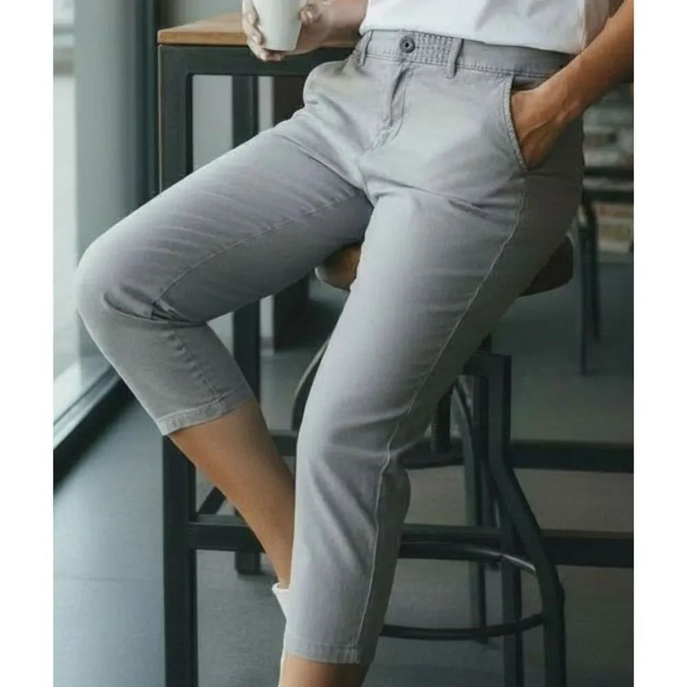 Anthropologie Pilcro & the Letterpress Stet Capri Size 30 Grey Cropped Pants